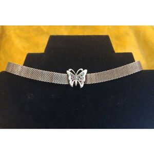 Copper 13" Butterfly Choker Necklace Circa 1990s